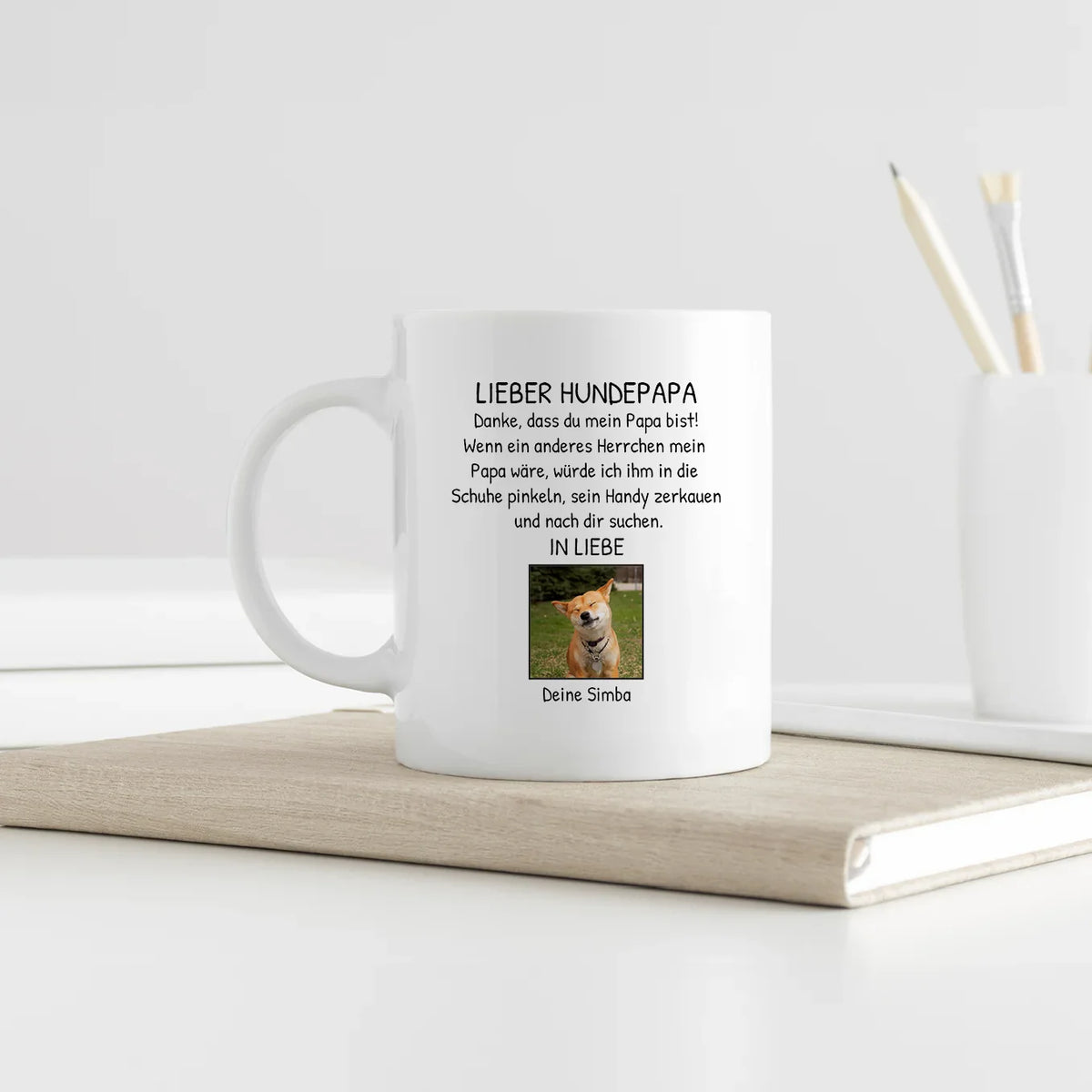 Personalisierte Tasse "Lieber Hundepapa"