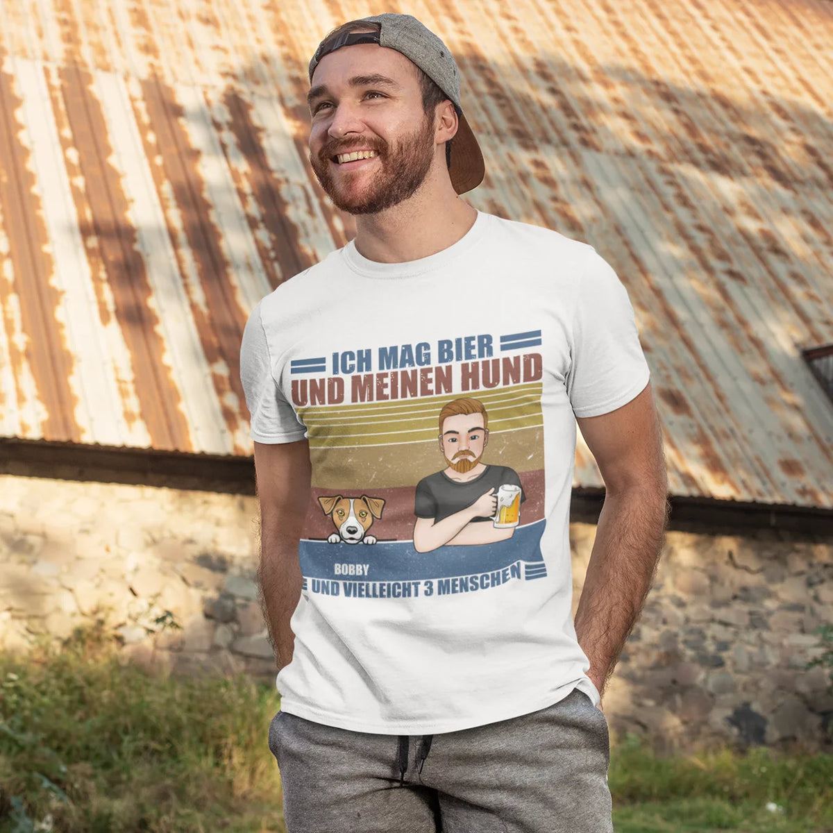 Personalisiertes T-Shirt "Ich mag Bier und meine Haustiere"