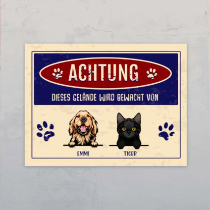 Achtung! - Individuelles Türschild