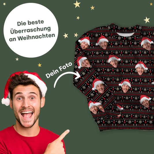 Personalisierter Ugly Christmas Sweater "Schnee"